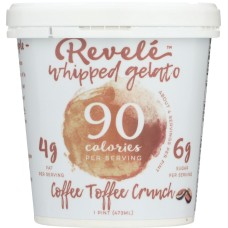 REVELE WHIPPED GELATO: Coffee Toffee Crunch, 16 oz
