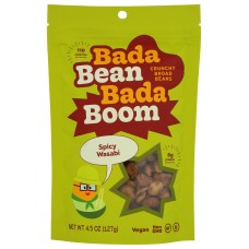 BADA BEAN BADA BOOM: Spicy Wasabi Crunchy Broad Beans, 4.5 oz