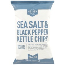 LILLIES Q: Sea Salt & Pepper Kettle Chips, 5 oz