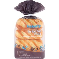 BAKERLY: Brioche Rolls Pack of 8, 9.88 oz