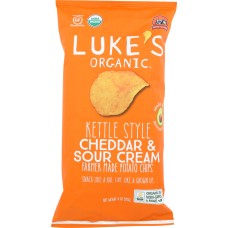 LUKES ORGANIC: Chips Potato Sour Cream and Onion, 4 oz