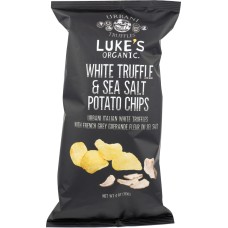 LUKE'S ORGANIC: White Truffle & Sea Salt Potato Chips, 4 oz