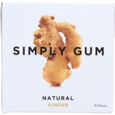 SIMPLYGUM: Natural Ginger Gum, 15 pc