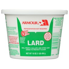 ARMOUR: Lard in Tub, 16 oz