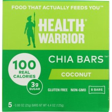 HEALTH WARRIOR: Coconut Chia Bar, 4.40 oz