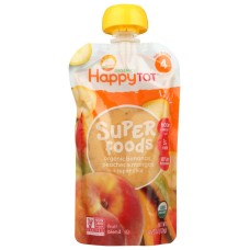 HAPPY TOT: Superfoods Banana Mango & Peach Organic, 4.22 oz