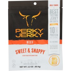 PERKY JERKY: Jerky Grass-Fed Beef Sweet & Spicy, 2.2 oz