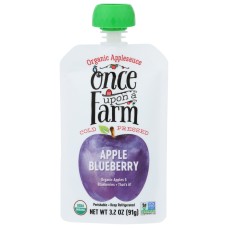 ONCE UPON A FARM: Apple Blueberry Applesauce, 3.20 oz