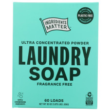 INGREDIENTS MATTER: Fragrance Free Laundry Powder, 30 oz