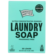 INGREDIENTS MATTER: Fragrance Free Laundry Powder, 15 oz