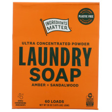 INGREDIENTS MATTER: Amber Sandalwood Laundry Powder, 30 oz