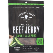 COUNTRY ARCHER: Jerky Beef Sweet Jalapeno, 3 oz