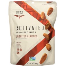 LIVING INTENTIONS: Sprouted Almonds Unsalted, 16 oz