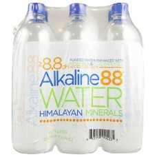 ALKALINE88: Alkaline Water 6 Pack 1 Liter, 202.8 fl oz