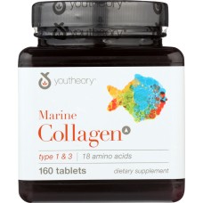 YOUTHEORY: Marine Collagen Advanced Formula Type 1 & 3, 160 Tablets