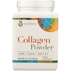 YOUTHEORY: Collagen Powder Vanilla, 4.7 oz