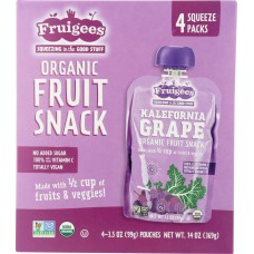 FRUIGEE: Organic Fruit And Snack Kale Grape, 14 oz