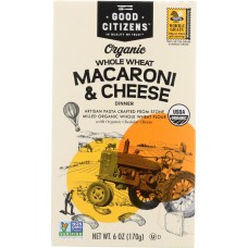 GOOD CITIZENS: Whole Wheat Macaroni and Cheese, 6 oz