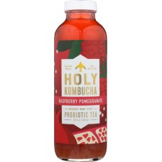 HOLY KOMBUCHA: Raspberry Pomegranate Probiotic Tea, 16.9 oz