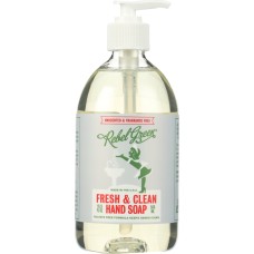 REBEL GREEN: Fresh & Clean Hand Soap Unscented, 16.9 oz
