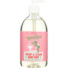 REBEL GREEN: Fresh & Clean Hand Soap Pink Lilac, 16.9 oz