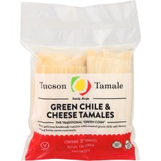 TUCSON TAMALE COMPANY: Green Chile and Cheese Tamales, 10 oz