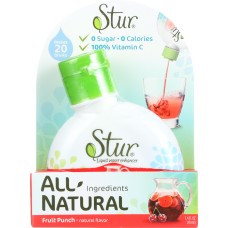 STUR: Liquid Water Enhancer Freshly Fruit Punch, 1.4 oz