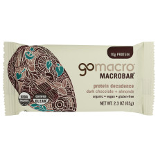 GOMACRO: Dark Chocolate and Almond Macrobar, 2.3 oz