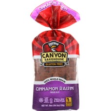 CANYON BAKEHOUSE: Cinnamon Raisin Bread Gluten Free, 18 oz