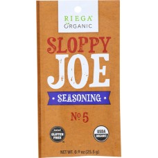 RIEGA: Seasoning Sloppy Joe Organic, 0.9 oz