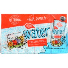 RETHINK WATER: Fruit Punch Water Zero Sugar 8-6.75 fl oz, 54 fl oz