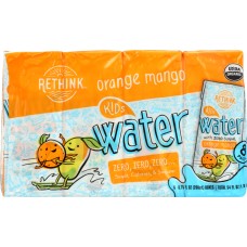 RETHINK WATER: Orange Mango Kids Water 8 Pack, 54 oz