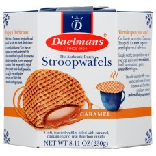 DAELMANS: Caramel Stroopwafels In Hexa Box, 8.11 oz