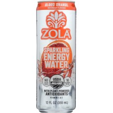 ZOLA: Beverage Energy Blood Orange, 12 fo