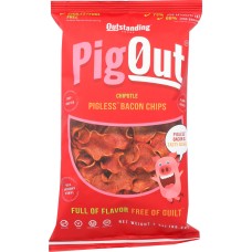OUTSTANDING FOODS INC: Chipotle Pigless Bacon Chips, 3.5 oz