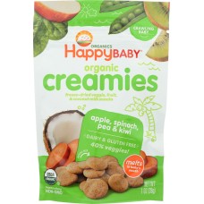 HAPPY BABY: Creamies Apple Spinach Pea and Kiwi, 1 oz