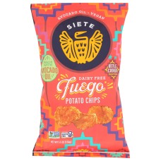 SIETE: Chips Potato Fuego, 5.5 OZ
