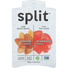 SPLIT NUTRITION: Squeeze Almond Butter Strawberry, 1.34 oz