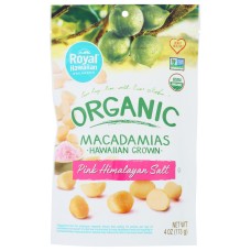 ROYAL HAWAIIAN ORCHARDS: Nut Macadamia Pink Himalayan Salt, 4 oz