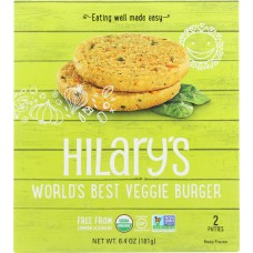 HILARY'S EAT WELL: Worlds Best Veggie Burger, 6.4 oz