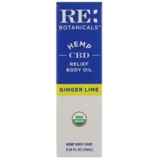 RE BOTANICALS: Ginger Lime Relief Body Oil, 0.34 oz