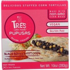 TRES PUPUSAS: Black Bean & Sweet Corn, 10 oz