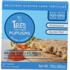 TRES PUPUSAS: Green Chile & Cheese, 10 oz