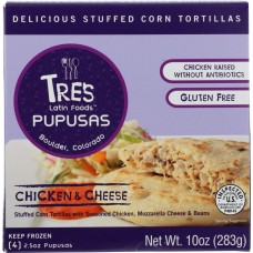 TRES PUPUSAS: Chicken & Cheese, 10 oz