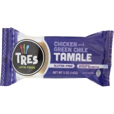 TRES PUPUSAS: Chicken & Green Chile Tamale, 5 oz