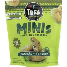 TRES PUPUSAS: Minis Jalapeno and Cheese, 10 oz