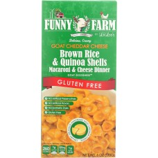 FUNNY FARMS: Brown Rice Quinoa Macaroni and Cheese Gluten Free, 6 oz