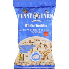 FUNNY FARMS: Goat Cheese Popcorn White Cheddar, 3 oz