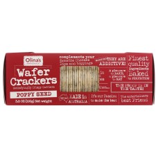 OLINAS BAKEHOUSE: Wafer Crackers Poppy Seed, 3.5 oz