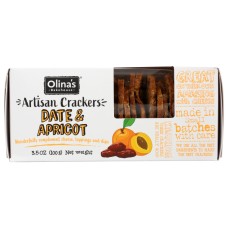 OLINAS BAKEHOUSE: Date And Apricot Artisan Crackers, 3.5 oz